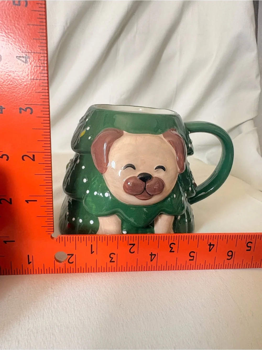 Adorable Puppy Christmas Tree Ceramic Mug
